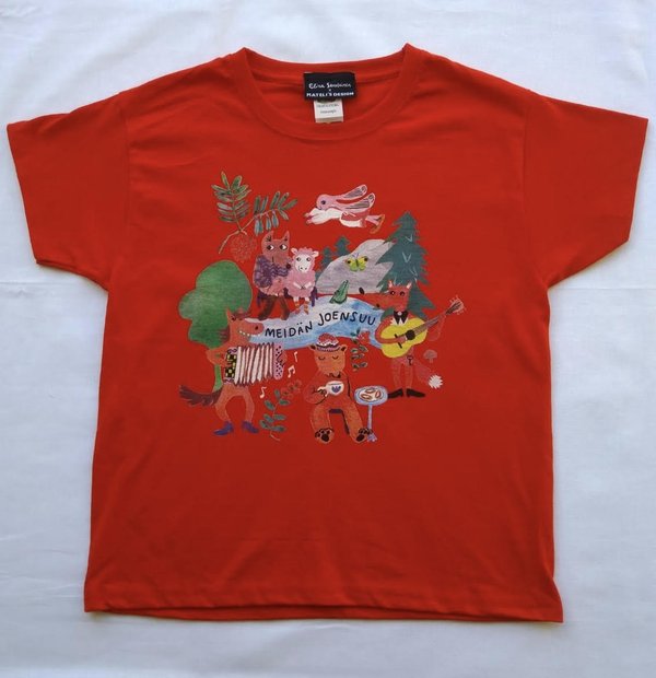 Meidän Joensuu Lasten t-paita punainen 98cm